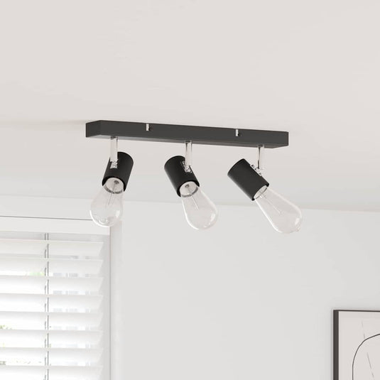 Vidaxl plafondspot met schijnwerpers zwart 38 x 6,5 x 11,5 cm metaal