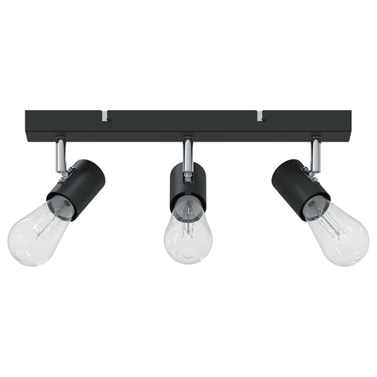 Vidaxl plafondspot met schijnwerpers zwart 38 x 6,5 x 11,5 cm metaal