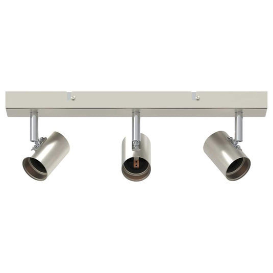 Vidaxl plafondspot met schijnwerpers nikkel 38 x 6,5 x 11,5 cm metaal