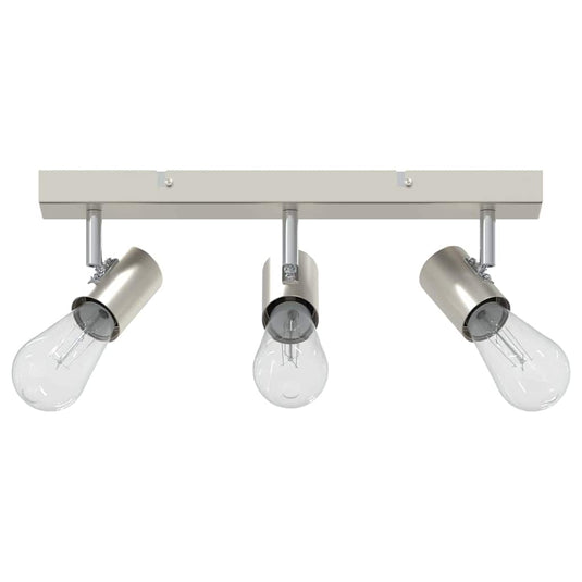 Vidaxl plafondspot met schijnwerpers nikkel 38 x 6,5 x 11,5 cm metaal