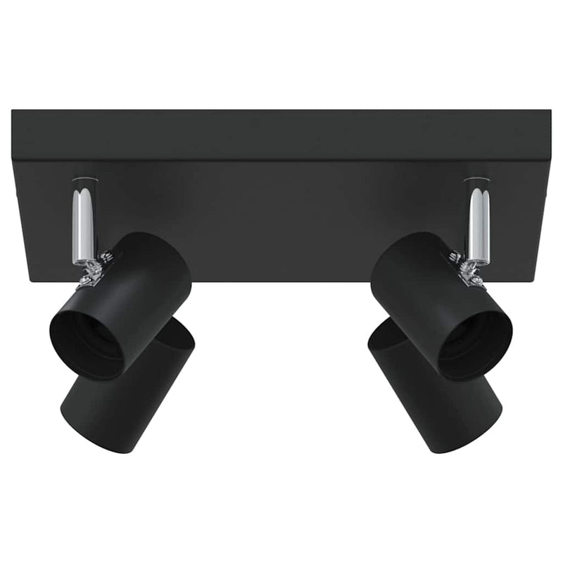 Afbeelding laden in galerijviewer, Vidaxl plafondspot met schijnwerpers zwart 26,5 x 26 x 11,5 cm metaal
