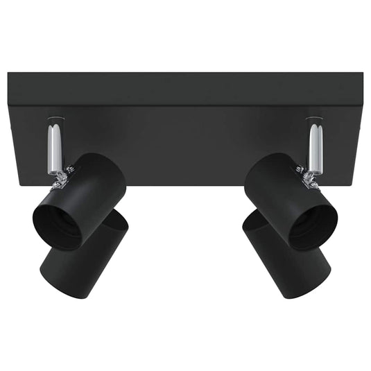 Vidaxl plafondspot met schijnwerpers zwart 26,5 x 26 x 11,5 cm metaal