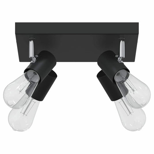 Vidaxl plafondspot met schijnwerpers zwart 26,5 x 26 x 11,5 cm metaal