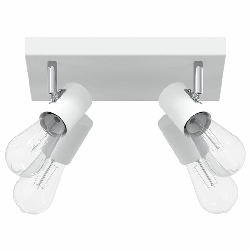 Afbeelding laden in galerijviewer, Vidaxl plafondspot met schijnwerpers wit 26,5 x 26 x 11,5 cm metaal
