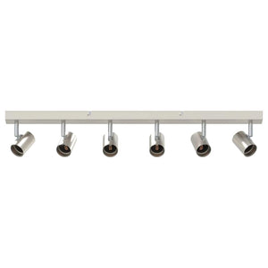 Vidaxl plafondspot met schijnwerpers nikkel 73 x 6,5 x 11,5 cm metaal