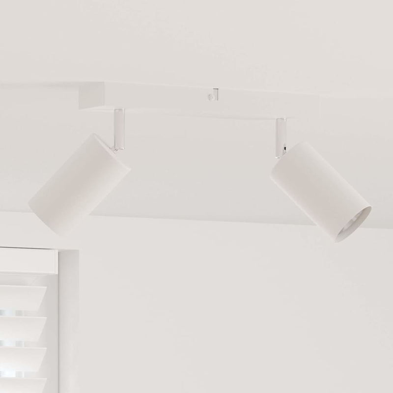 Afbeelding laden in galerijviewer, Vidaxl plafondspot met schijnwerpers wit 26 x 6 x 16 cm metaal
