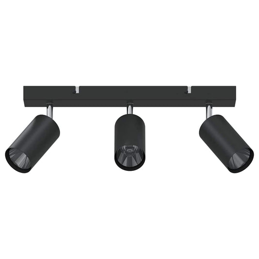 Vidaxl plafondspot met schijnwerpers zwart 38 x 6 x 16 cm metaal