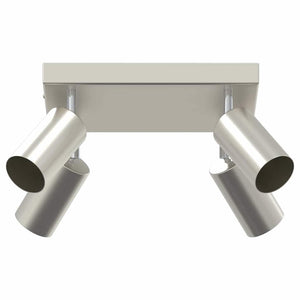 Vidaxl plafondspot met schijnwerpers nikkel 26 x 26 x 16 cm metaal