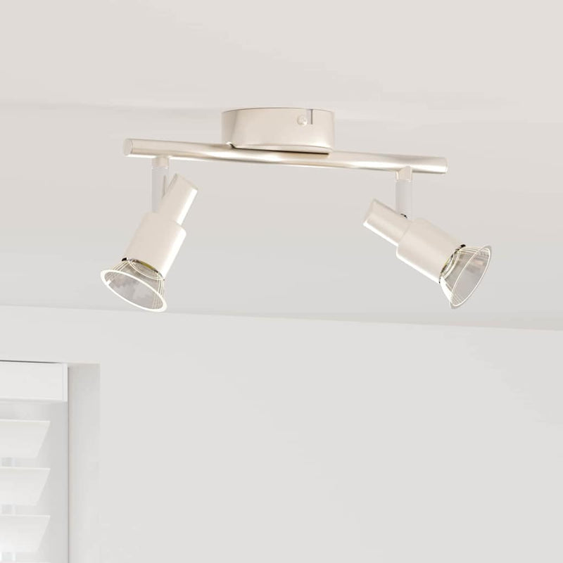 Afbeelding laden in galerijviewer, Vidaxl plafondspot met schijnwerpers nikkel 25,5 x 8 x 11 cm staal
