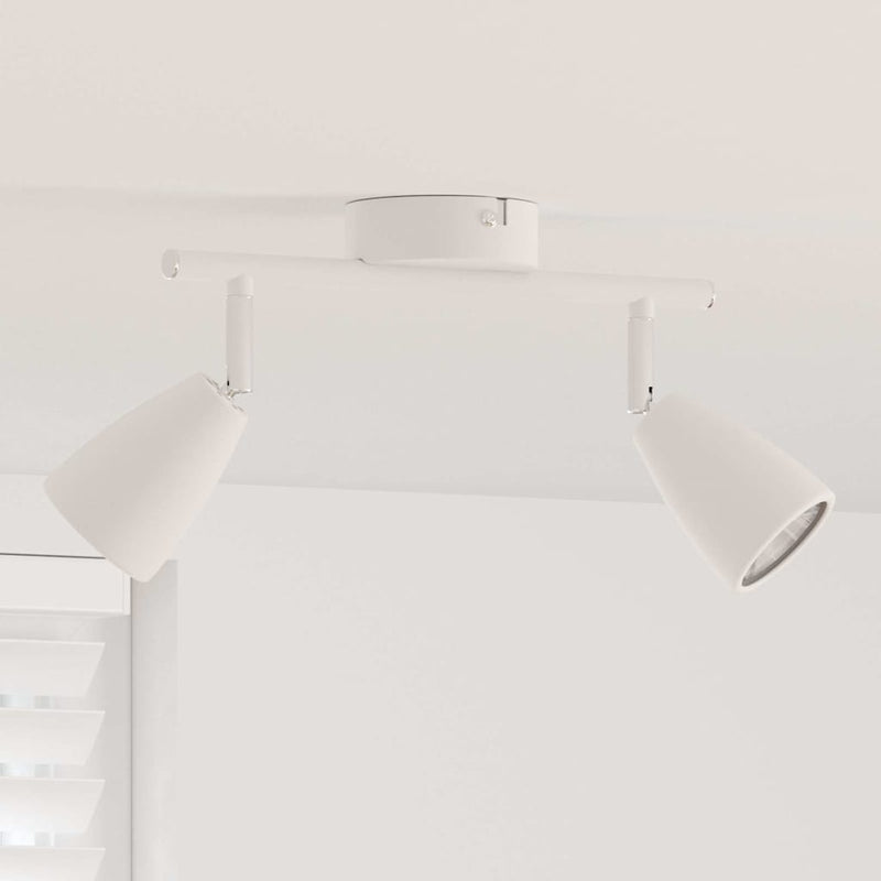 Afbeelding laden in galerijviewer, Vidaxl plafondspot met schijnwerpers wit 25.5 x 8 x 16 cm metaal

