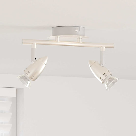 Vidaxl plafondspot met schijnwerpers nikkel 27 x 10 x 12 cm metaal