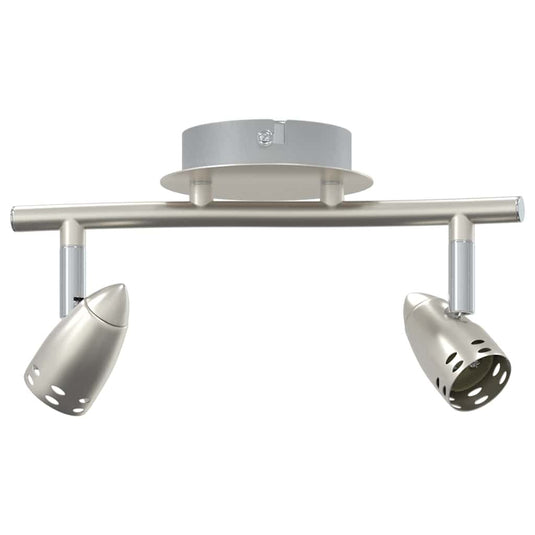 Vidaxl plafondspot met schijnwerpers nikkel 27 x 10 x 12 cm metaal