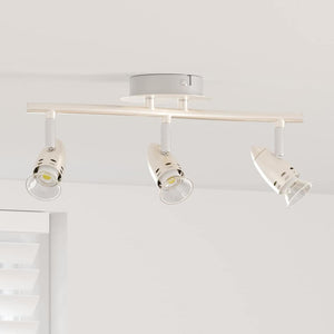 Vidaxl plafondspot met schijnwerpers nikkel 36,5 x 10 x 12,5 cm metaal