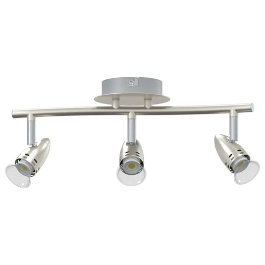 Vidaxl plafondspot met schijnwerpers nikkel 36,5 x 10 x 12,5 cm metaal