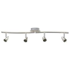 Vidaxl plafondspot met schijnwerpers nikkel 27 x 10 x 12 cm metaal