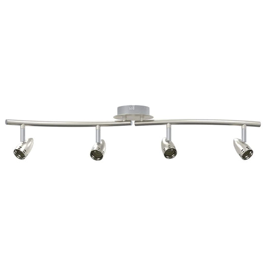 Vidaxl plafondspot met schijnwerpers nikkel 27 x 10 x 12 cm metaal