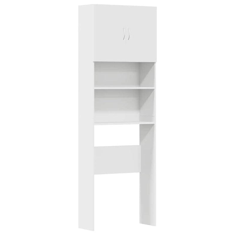 Afbeelding laden in galerijviewer, Vidaxl wasmachinekast 64x24x190 cm bewerkt hout wit

