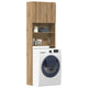 Vidaxl wasmachinekast 64x24x190 cm bewerkt hout artisanaal eikenkleur