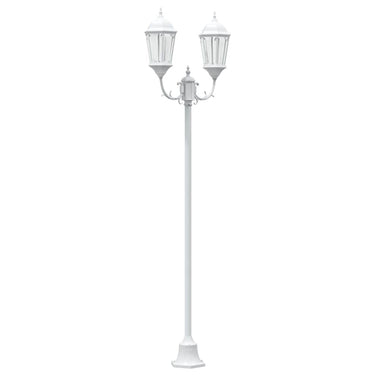 Vidaxl tuinverlichting wit 68 x 20 x 235 cm aluminium en glas