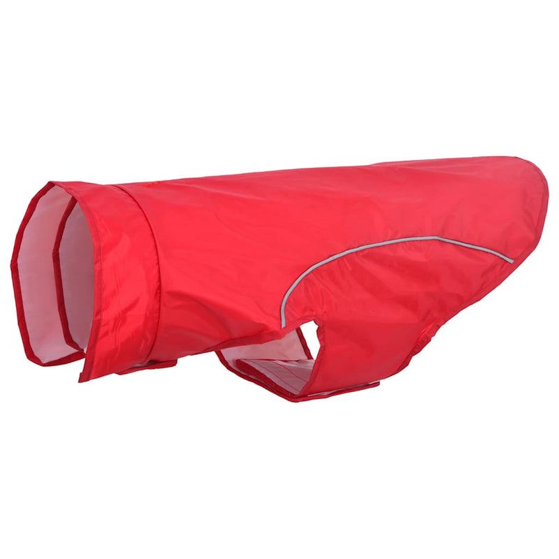 Afbeelding laden in galerijviewer, Vidaxl hondenregenjas met reflecterende strips polyester rood l
