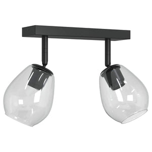 Vidaxl plafondspot zwart 33 x 13 x 26 cm glas en metaal