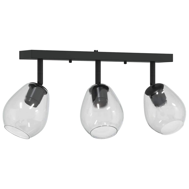 Afbeelding laden in galerijviewer, Vidaxl plafondspot zwart 54 x 13 x 26 cm glas en metaal
