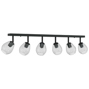 Vidaxl plafondspot zwart 110,5 x 13 x 26 cm glas en metaal
