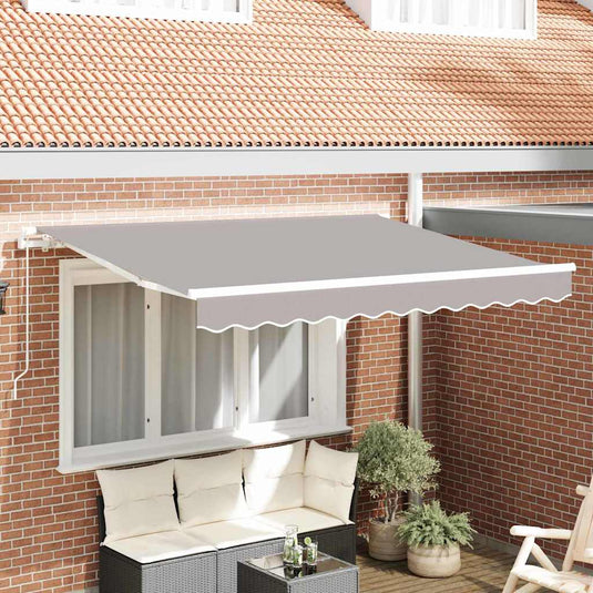 Vidaxl vervangend zonneschermdoek voor 3,5x2,5 m lichtgrijs polyester