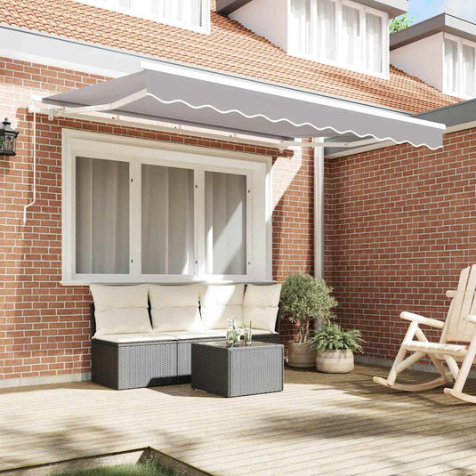 Vidaxl vervangend zonneschermdoek voor 3,5x2,5 m lichtgrijs polyester