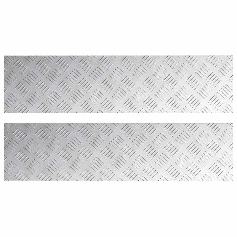 Afbeelding laden in galerijviewer, Vidaxl trapmatten 2 st 80 x 20 cm zilver aluminium rechthoekig
