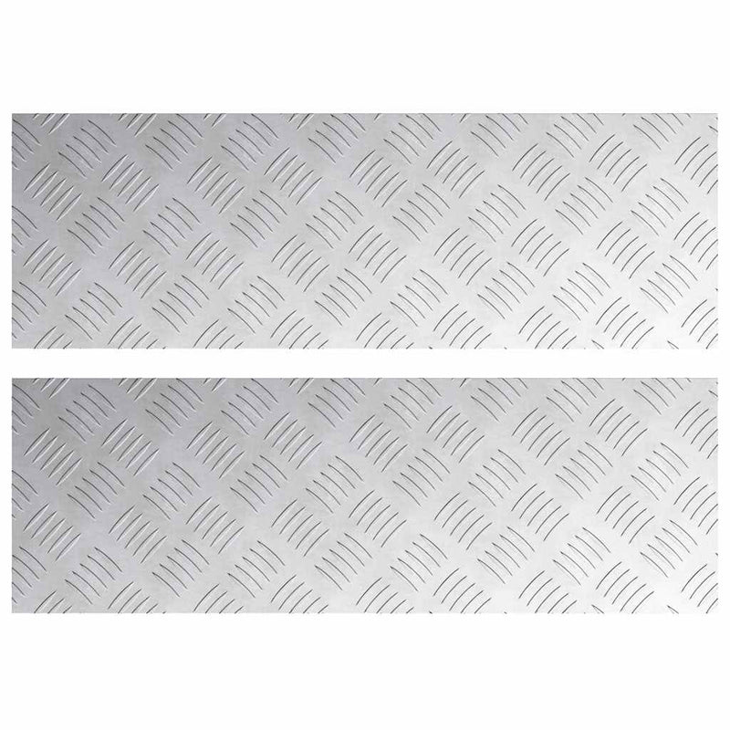 Afbeelding laden in galerijviewer, Vidaxl trapmatten 2 st 75 x 25 cm zilver aluminium rechthoekig
