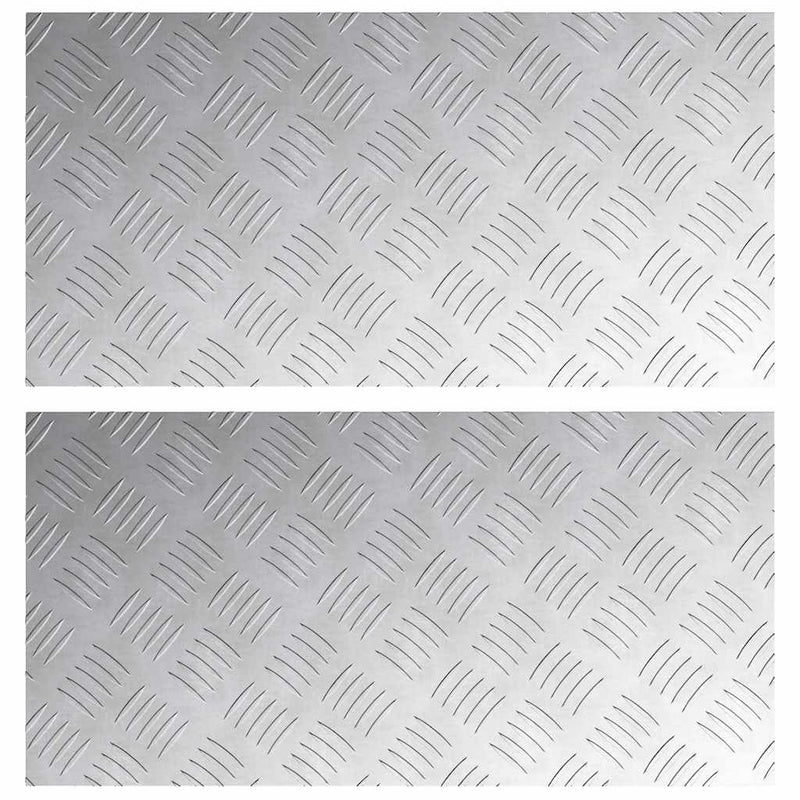 Afbeelding laden in galerijviewer, Vidaxl trapmatten 2 st 60 x 30 cm zilver aluminium rechthoekig

