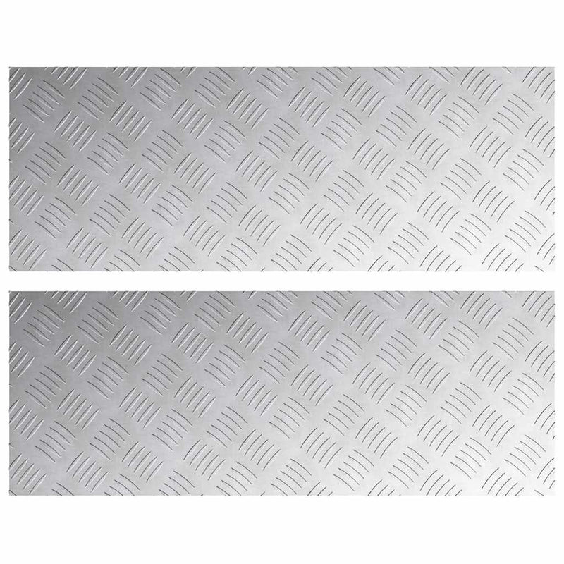 Afbeelding laden in galerijviewer, Vidaxl trapmatten 2 st 80 x 30 cm zilver aluminium rechthoekig
