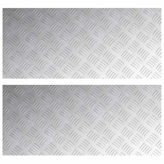 Vidaxl trap tread rechthoekig 2 pcs zilver 90 x 40 cm aluminium
