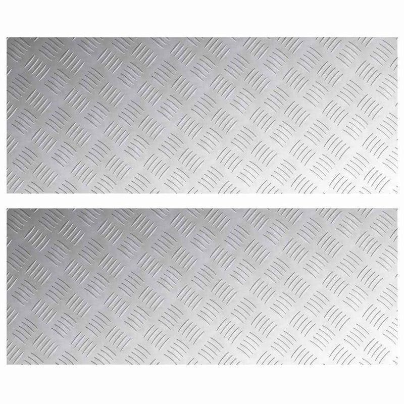Afbeelding laden in galerijviewer, Vidaxl trapmatten 2 st 100 x 40 cm zilver aluminium rechthoekig
