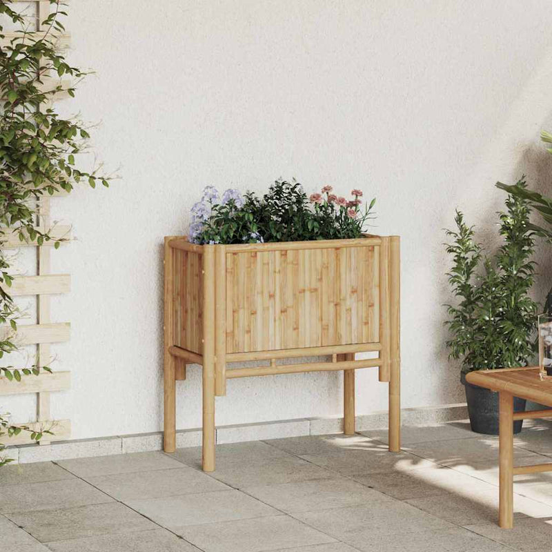 Afbeelding laden in galerijviewer, Vidaxl verhoogd bed bruin 70 x 35 x 70 cm bamboe
