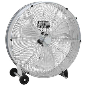 Vidaxl trommelventilator met wiel zilver 79 x 37 x 82 cm aluminium