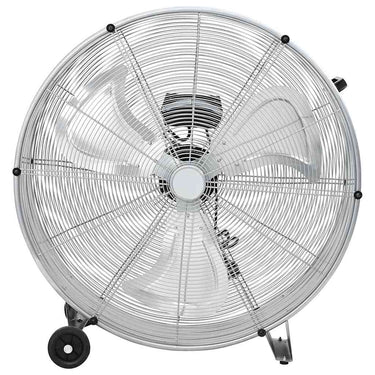 Vidaxl trommelventilator met wiel zilver 79 x 37 x 82 cm aluminium