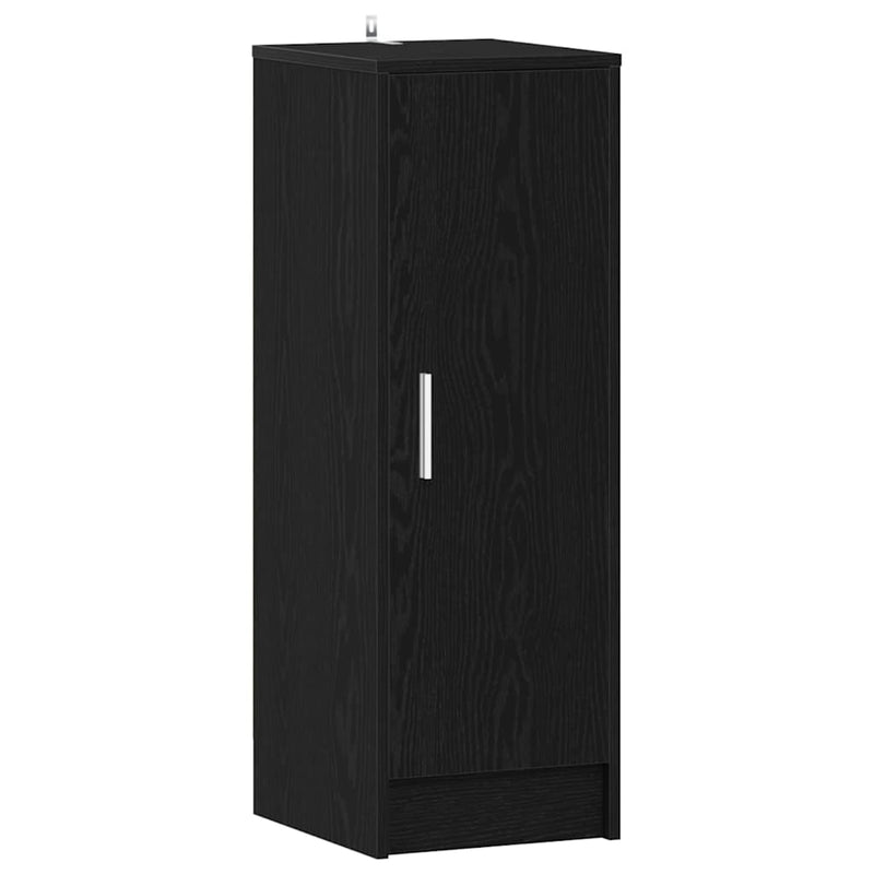 Afbeelding laden in galerijviewer, Vidaxl schoenenkast met plank zwart eiken 32 x 35 x 92 cm bewerkt hout

