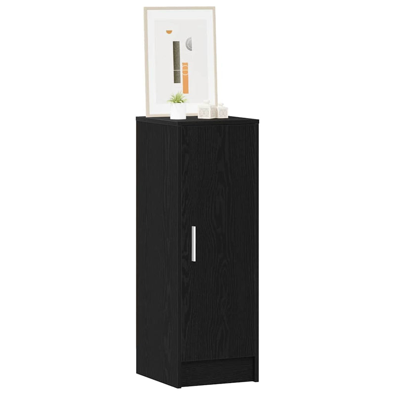 Afbeelding laden in galerijviewer, Vidaxl schoenenkast met plank zwart eiken 32 x 35 x 92 cm bewerkt hout
