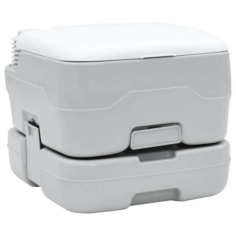 Afbeelding laden in galerijviewer, Vidaxl camping toilet grijs en wit 41,5 x 36,5 x 30 cm polyetheen
