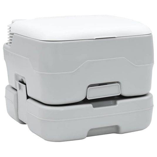 Vidaxl camping toilet grijs en wit 41,5 x 36,5 x 30 cm polyetheen