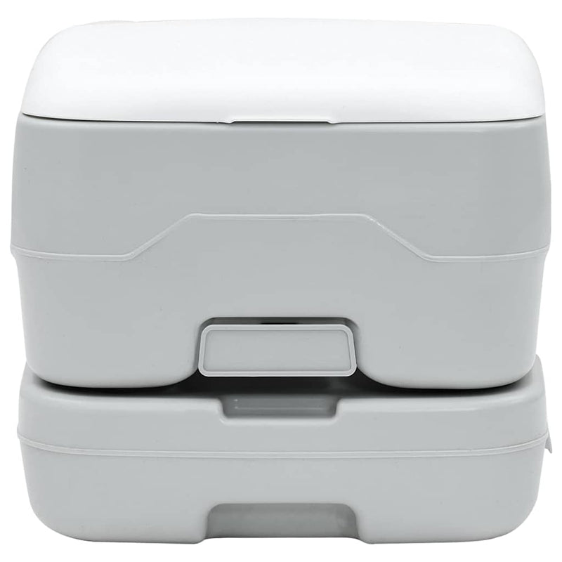 Afbeelding laden in galerijviewer, Vidaxl camping toilet grijs en wit 41,5 x 36,5 x 30 cm polyetheen
