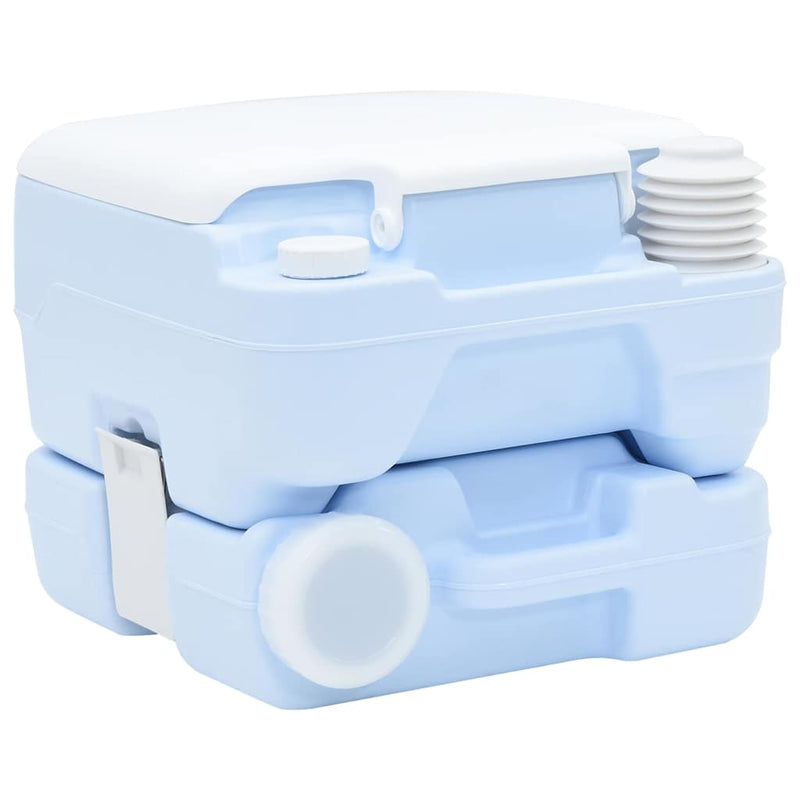 Afbeelding laden in galerijviewer, Vidaxl camping toilet lichtblauw en wit 41,5 x 36,5 x 30 cm polyetheen
