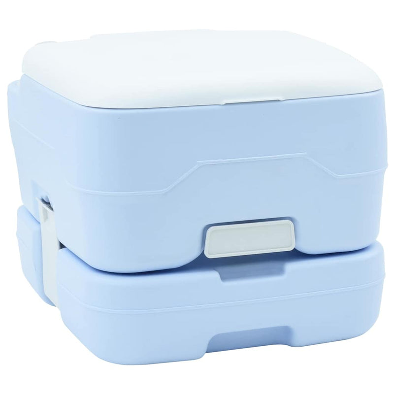Afbeelding laden in galerijviewer, Vidaxl camping toilet lichtblauw en wit 41,5 x 36,5 x 30 cm polyetheen
