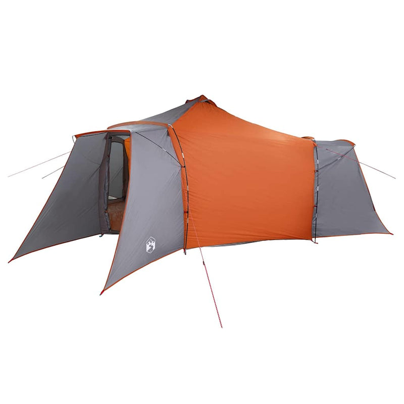 Afbeelding laden in galerijviewer, Vidaxl tipi tent met dak grijs en oranje 492 x 492 x 275 cm stof
