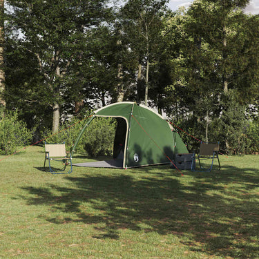 Vidaxl tent huisje groen 370 x 230 x 185 cm polyester en glasvezel