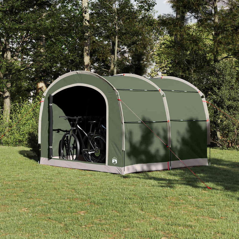 Afbeelding laden in galerijviewer, Vidaxl tent met dak met opslag groen 268 x 240 x 191 cm polyester
