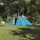 Vidaxl tunnel tent met dak met opslag blauw 510 x 240 x 156 cm taft