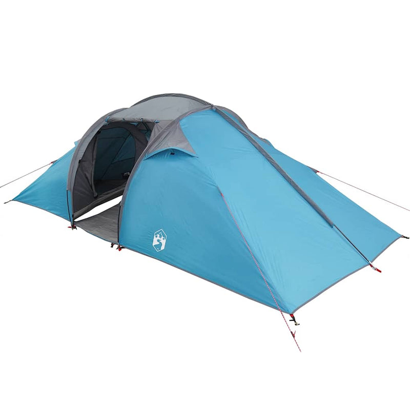 Afbeelding laden in galerijviewer, Vidaxl tunnel tent met dak met opslag blauw 510 x 240 x 156 cm taft
